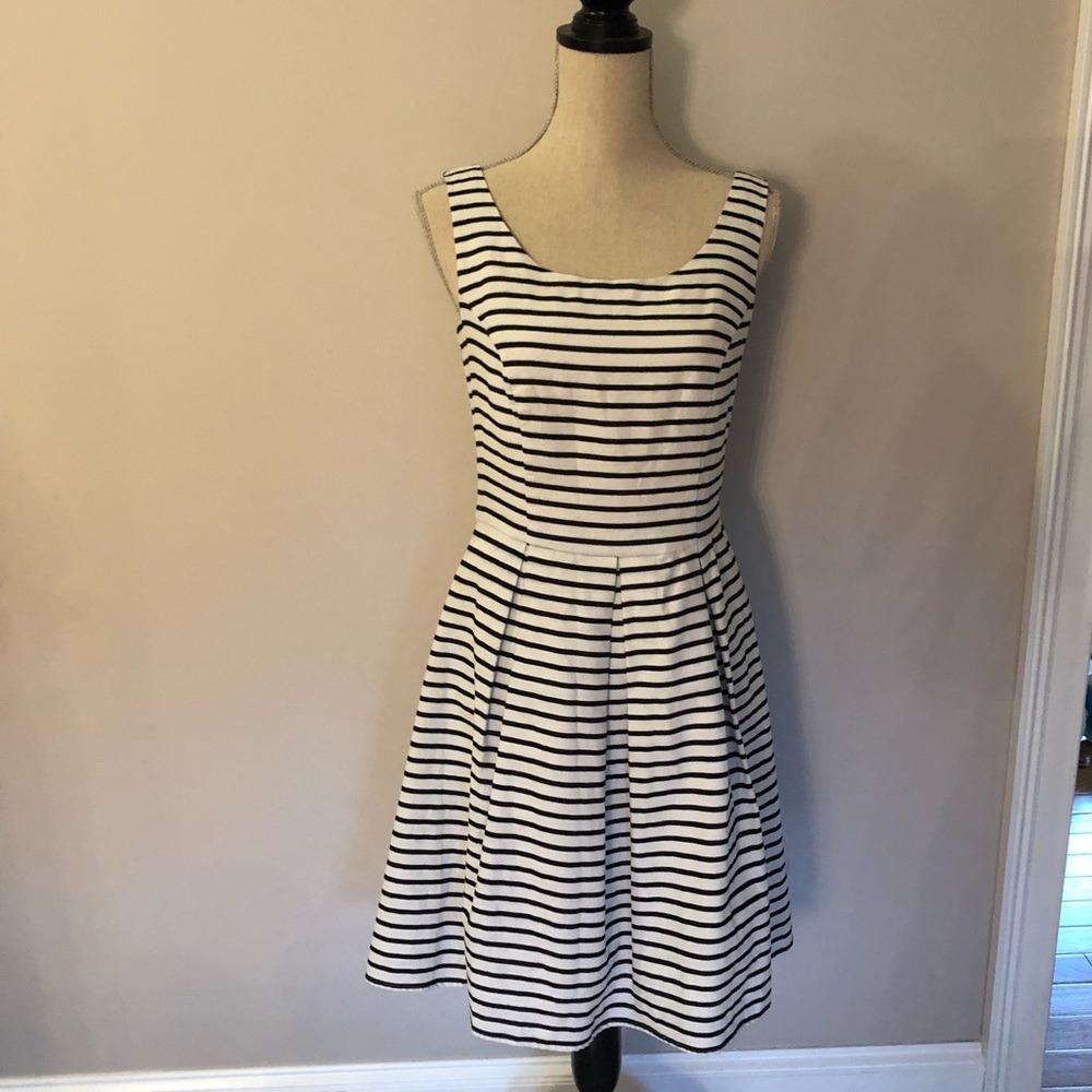 Tiana B Black Stripe Dress - Picture 1 of 8